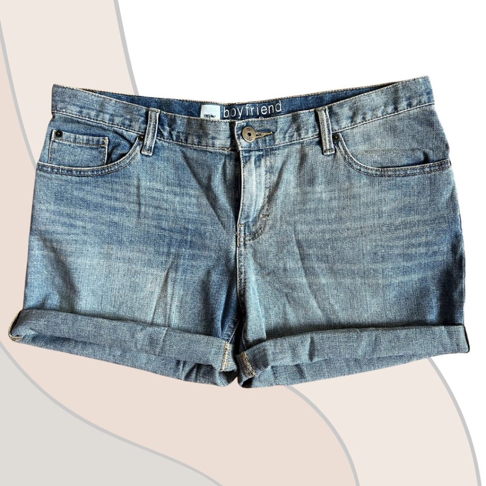 Massimo Boyfriend Premium Denim Jean Shorts size 12